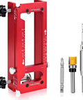 Pro Grade Aluminum Alloy Door Hinge Jig Template Kit For Precise Installation Adjustable Mortise Jig with drill bit accessories