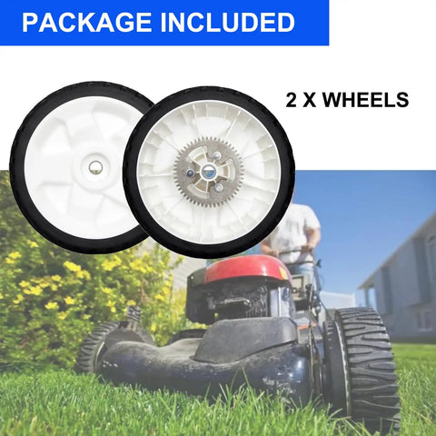 Set Of 2 Heavy Duty 8 Inch Rear Drive Wheel Assemblies With Metal Gear For 22 Inch Toro Recycler Lawn Mowers Fits Models 20332
