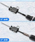 Pro Grade 14 Piece Ice Anchor Drill Adapter Kit For Ice Fishing Shelter Setup with half inch and quarter inch drill adapters