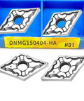Carbide Inserts For External Turning Tool Set Built Tough For Aluminum And Copper, CNC Lathe Ready, DNMG150404 DNMG150408, H01 HA, Precision Metalworking Tools DNMG150404-HA H01 box