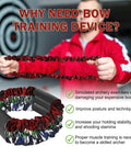 Person using 25 Lb Draw Bow Trainer Band For Archery, Rubber Strength Training Bands For Recurve And Compound Bow