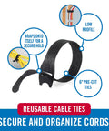 100 Pack 6 Inch Reusable Cable Ties For Electronics And Desk Organization Black A Handy Gift For Tech Dudes Who Crave Tidy Cords