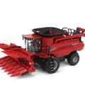 1/64 Axial-Flow 8260 Combine Diecast Model With Folding 4412F Corn Head And 40Ft Draper Head, Realistic Cab Interior, Foldable Unloading Auger