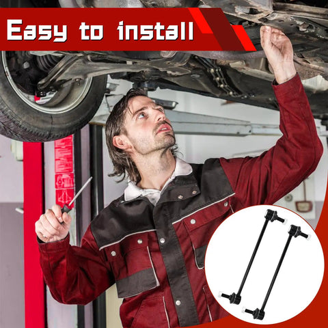 Mechanic installing 2 Pack Front Stabilizer Sway Bar Links For 2016-2023 Fiat 500X, 2017-2023 Jeep Compass, 2015-2023 Jeep Renegade, And 2023 Dodge Hornet Replace K750795 Heavy Duty Suspension Stabilizer Links For Smoother Ride And Tight Handling
