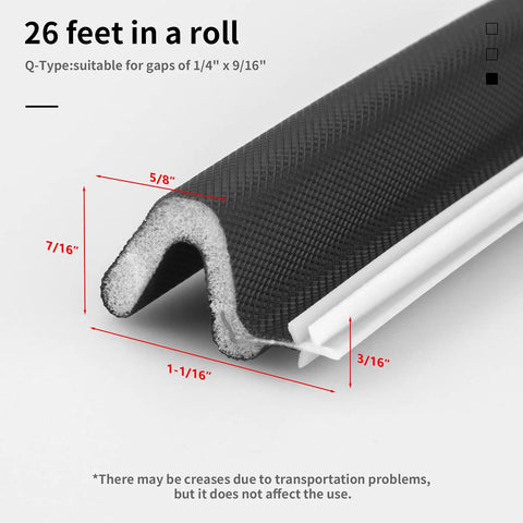 Weather Stripping Kit For Doors With Eco Friendly PU Foam Insulation Black 26 Feet Seal Gaps And Stop Drafts In Attics And Patios
