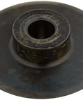 HX8 Cutting Wheel for Hinged Cutters 0.567-Inch Blade Exposure, black tool steel wheel, front view, for cutting steel and stainless steel