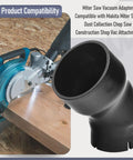 Two And A Half Inch Miter Saw Vacuum Adapter For Dust Collection And Shop Vac Attachments, Compatible With Most Miter Saws