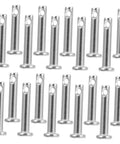 20 Piece Clevis Pin Set With Flat And Round Pins Single Hole Design Heavy Duty Machinery And DIY Furniture Hardware Kit