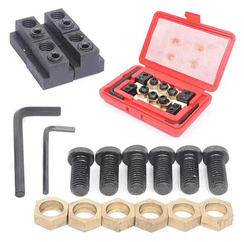 Built Tough CNC Eccentric Clamps Kit for Five Eighths Inch T-Slot, Cam Clamp System with bolts, nuts, and copper studs