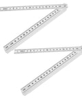 Heavy Duty Folding Carpenter Ruler Pair Offering Two Meter Straight Shooting Layout Measurements Lightweight Compact Abs Measure Stick.