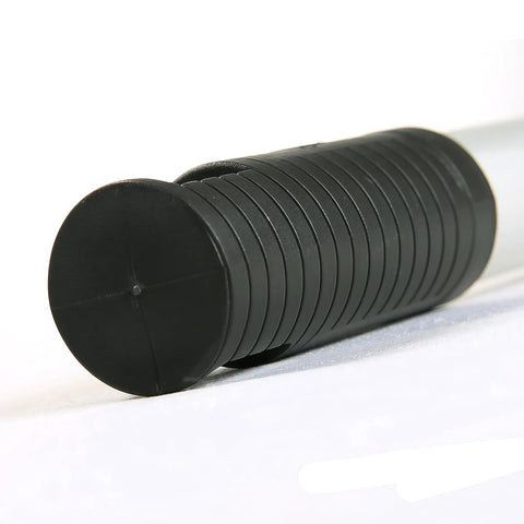 Close-up of the grip of the Extendable Ball Picker For Golf And Table Tennis Balls, One Hand Grab, Aluminum Alloy Frame With Nylon Net