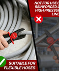 Hose Pinch Off Pliers Set Straight 5.9 To 10 Inches Clamp Pliers For Flexible Fuel Lines Radiator Coolant Brake Hoses And Vacuum Lines Plastic Construction Not For Rigid Or High Pressure Lines