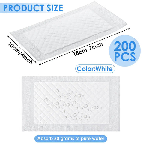 200 Pack Meat Absorbent Pads 4x7 Inch Soaker Pads For Vacuum Sealer Bags Perfect For Fish Poultry And Beef 60 Grams Each White