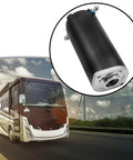 Hydraulic Pump Motor Replacement For RV Leveling System Unidirectional Power Unit shown beside an RV on the road.