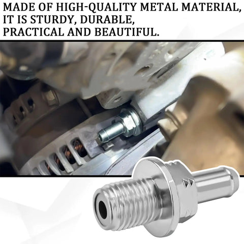PCV Valve Kit With Gasket Replacement OEM 17130 PND A01 17130 RBB A01 installed in Honda engine showing metal material
