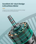 Close-up of Dope 8 Inch Wall Mounted Fan brushless motor with excellent air-duct design for quiet operation