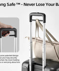 Hang Safe Carry On Luggage With USB Port And TSA Lock Lightweight Zipperless Hard Shell Spinner Rolling Suitcase with bag strap