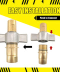 1-1/4 Inch Hydraulic Quick Disconnect Coupling Set With Wing Nut Sleeve Heavy Duty Brass NPT 1-1/4 Female 3000 PSI 80 GPM