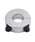 Badass Double Split Shaft Collar Clamp Fits 13 To 30mm Range Anodized Finish Durable Spacers Industrial Mechanics Fixed 20mm Ring Pro Gear For Pros Who Want Killer Parts That Build Strong Never Slip Works Under Loads In Machine Shop Setup. 20mm split shaft collar clamp, anodized steel, front view