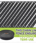 Chain Link Fence Privacy Tape 164 Ft By 6 In PVC Slats Privacy Screen With 150 Snap Fasteners And Punch Tool for outdoor use