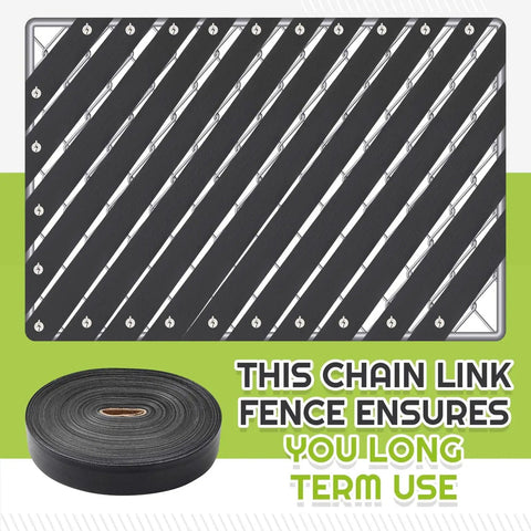 Chain Link Fence Privacy Tape 164 Ft By 6 In PVC Slats Privacy Screen With 150 Snap Fasteners And Punch Tool for outdoor use
