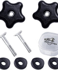 Heavy Duty 92-2260 Handle Knob And Screw Bolt Washers Kit For Toro Powerlite Snowblowers And Walking Lawnmowers Super Durable Replacement Part To Fix Locking Bolts Fast. black plastic knobs, bolts, and washers set