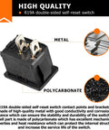 Heavy Duty Rocker Switch 15 By 21 Mm On Off 6A 125 And 250V AC 2 Pin 2 Position For Home DIY Electronics, Power Panels, Automotive And Equipment Projects. Black polycarbonate switch with metal terminals