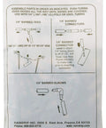 Back of package showing installation instructions for One Quarter Inch Drip Irrigation Barbed Coupling Connector Quick Connect 50 Pack.