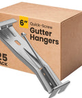 6 Inch Gutter Hangers Quick Mount Heavy Duty Hidden Brackets With Pre Assembled Inserted Gutter Screws aluminum pack