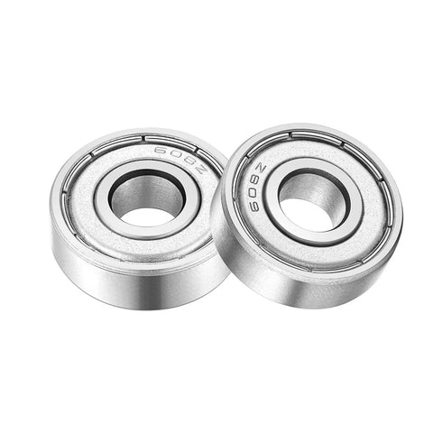 608z Sealed Deep Groove Ball Bearings 8x22x7mm, double shielded, carbon steel, 10 pack, for roller skates and hobby projects