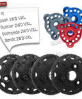 Beefed-Up 48P 90T Spur Gear Kit With 17T 19T 21T Sprockets And Slipper Clutch Rebuild Kit For One Tenth Scale RC cars