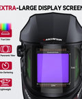 Auto Darkening Welding Helmet With 180 Degree Panoramic View Side View Windows True Color Display 4 Arc Sensors