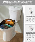 Laid Back Tropical Paradise Round Resin Toilet Seat Cover With Smooth Slow Close Action And Snappy Quick Release Hinges For Effortless Cleanup And A Tight Seal On Standard American Bathrooms, on a toilet with installation accessories.
