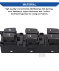 Power Window Switch Button for Front Left Driver Side Fits 2009 2010 Hyundai Sonata Replace OE 93570-3K600 shown in ABS material.