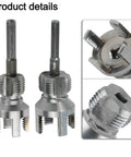 Sileduove Pipe Threader And Cutter Tool Kit for PVC Pipes with Electric Drill, includes 20mm and 25mm threading dies.