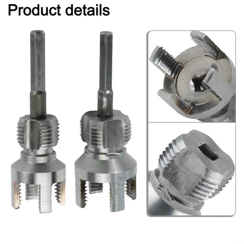 Sileduove Pipe Threader And Cutter Tool Kit for PVC Pipes with Electric Drill, includes 20mm and 25mm threading dies.