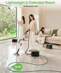 Heavy Duty TaskStar Steam Cleaner With High Pressure For Cleaning Floors And Greasy Grills Powerful 1500W Hot Steam Machine in use.