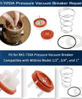 Pressure Vacuum Breaker Repair Kit For 1/2, 3/4, And 1 Inch PVB Backflow Preventers, RK1-720A Replacement Parts