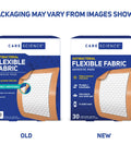 Extra Large Fabric Adhesive Bandages 3x4 Inches Nonstick Breathable Flexible Wound Care For First Aid 30 Count packaging display