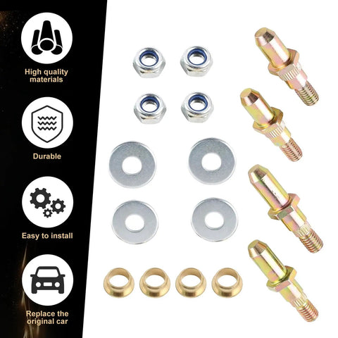 Door Hinge Pin And Bushing Kit Waterproof Metal Door Repair Kit Replacement Pins For 1999 Up GMC Sierra Silverado Chevrolet