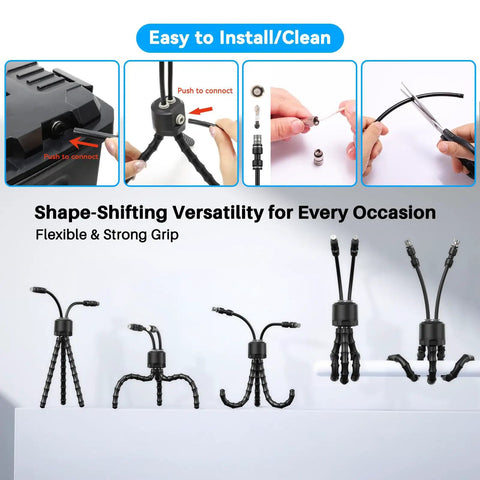 Installation steps for Portable Outdoor Misting System With 9L Water Bucket, Built-In 10000mAh Battery And PCS Pump.