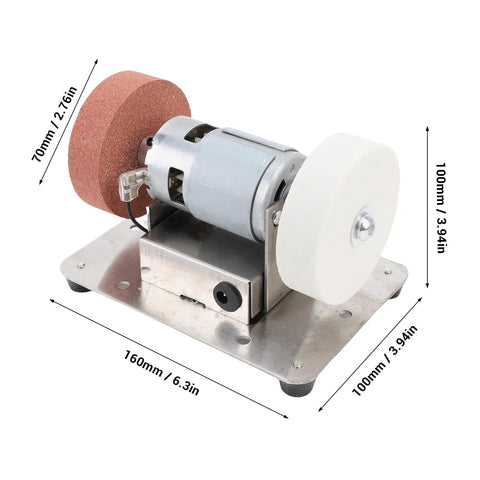 7 Speed Mini Bench Grinder 100W Motor Electric Polishing And Grinding Machine For Woodworking Metal Jewelry Cutter Crafting, 160mm size.