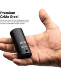 Hand holding socket from Half Inch Drive Shallow And Deep Impact Socket Set SAE, showcasing 15/16 size, CrMo steel.