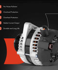 Beefed Up Alternator Compatible With Honda Accord And Crosstour 2010 2011 2012 3.5L V6 12V 120A With 6 Groove Decoupler Pulley