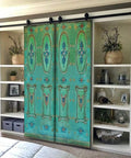 Hand-Carved Authentic Barn Door For Interior And Exterior Use, Custom Size 71x34 Inch Front Door, sliding design
