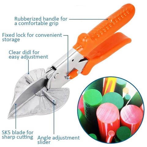Heavy Duty Pu Belt Welder Kit With Adjustable Scissors And Precision Fixture For Hot Spot Repair Of Polyurethane Round Connectors And V Belts Featuring Durable Iron Shell And Ergonomic Grip For Professional Grade Heating Solutions, orange handle and blade