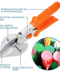 Rocksolid 300C P U Round Belt Welder Kit For V Belts And Polyurethane Pipes With Scissors And Fixture To Hot Melt Plastic Strips Fast And Easy, orange adjustable scissors