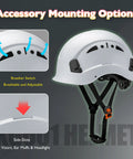 Vented ABS Safety Helmet With Adjustable 6 Point Suspension For Construction Climbing And Industrial Work ANSI Z89.1 Compliant