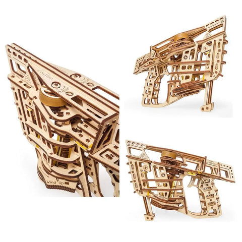 Aeroplane Starter Ramp 3D Model Kit for Adults and Teens, Laser Cut Wooden Puzzle Construction Set, Creative No Glue Build, Awesome Hands On Aviation Themed DIY Project for Skill Building; laser-cut wood parts