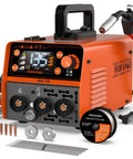 Beefy 4 In 1 Portable 135A MIG Welder 110V Flux Core MIG Stainless Flux MIG Stick MMA Lift TIG With LED Display Synergic